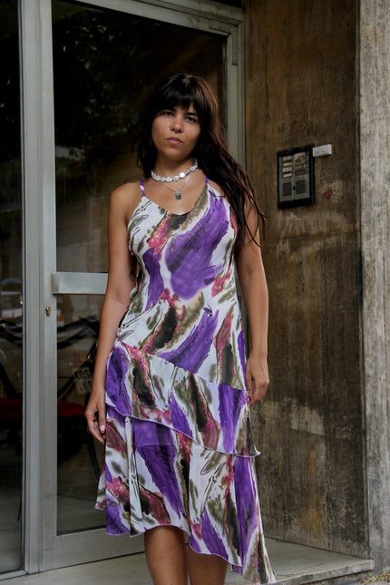 Vintage gorgeous raffle midi dress (M)