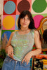 Stunning Y2K crochet sequin tank top (M/L)