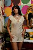 Vintage silk mini dress (S)