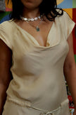 Vintage silk mini dress (S)