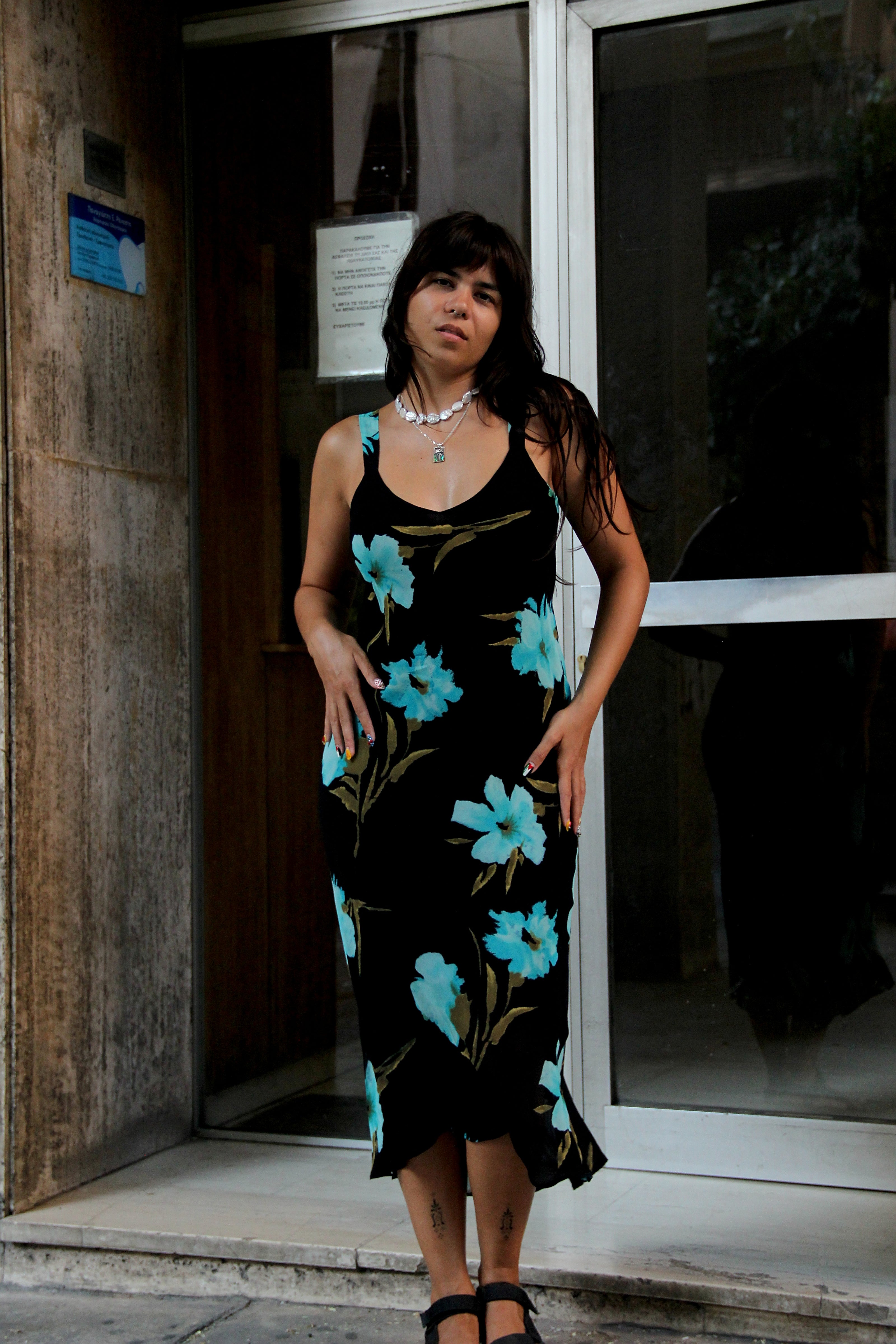 Vintage ELISA LANDRI gorgous floral dress (M/L)