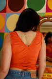 Vintage orange Y2K top (S/L)