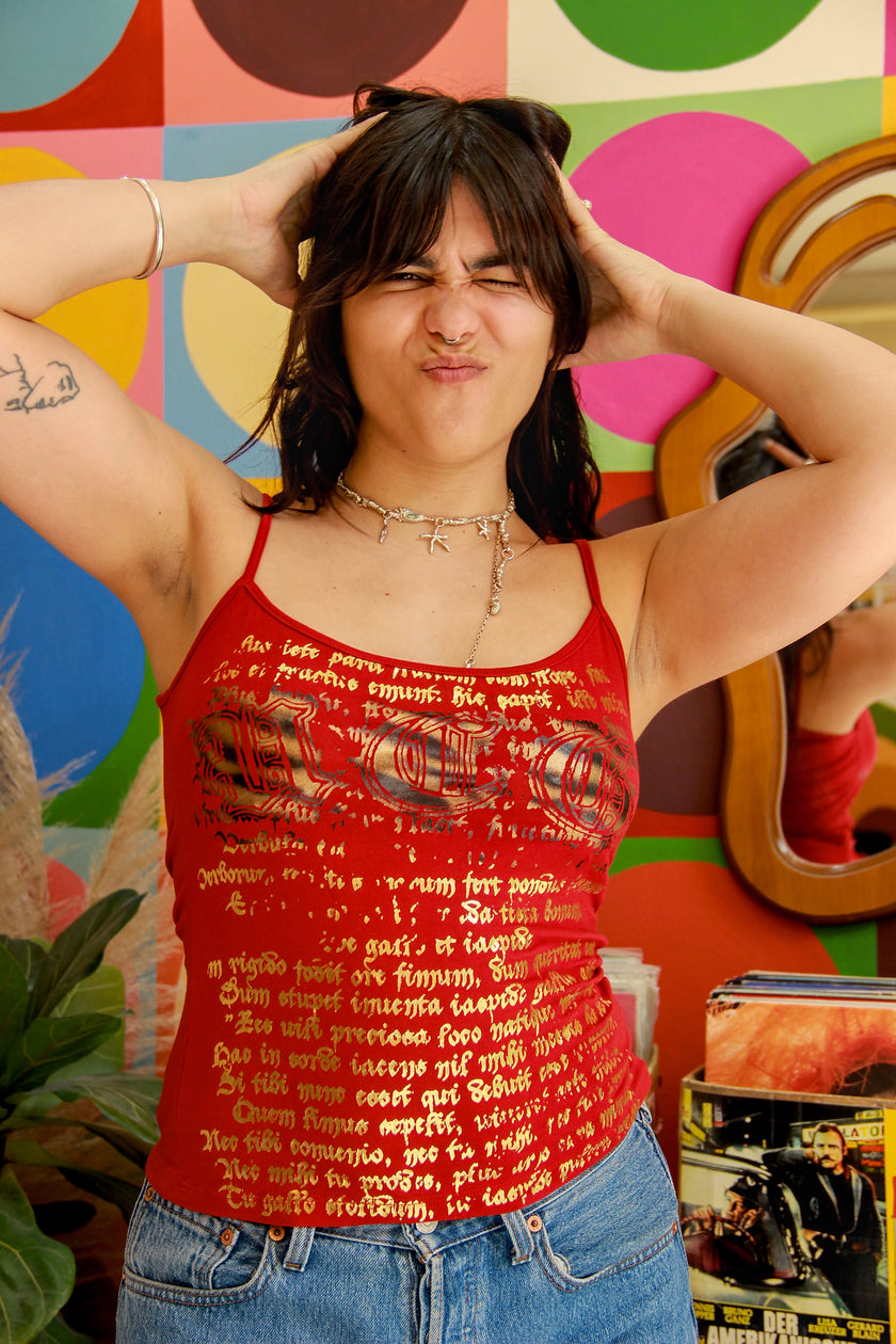 Super cute graphic tank top (S/L)