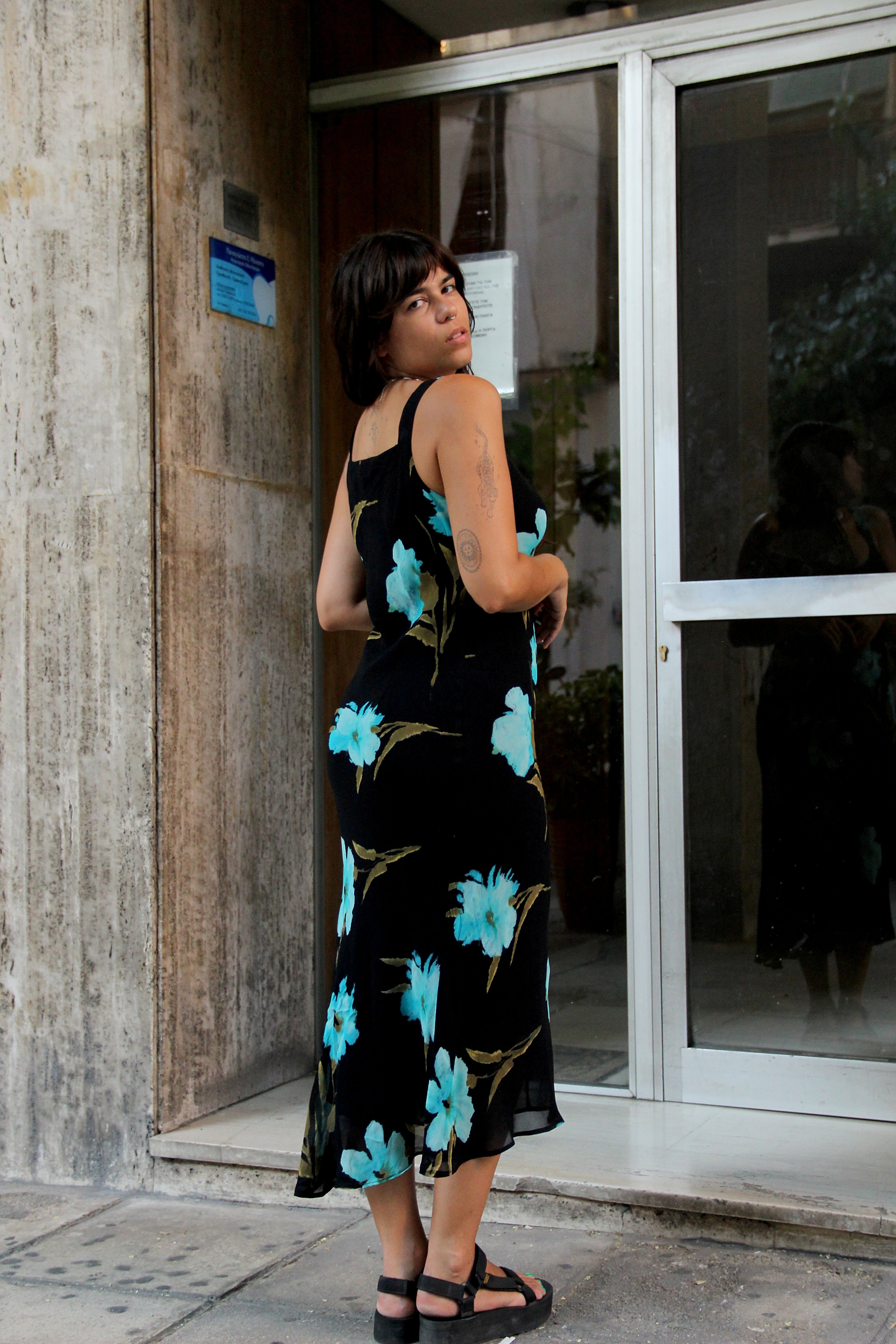 Vintage ELISA LANDRI gorgous floral dress (M/L)