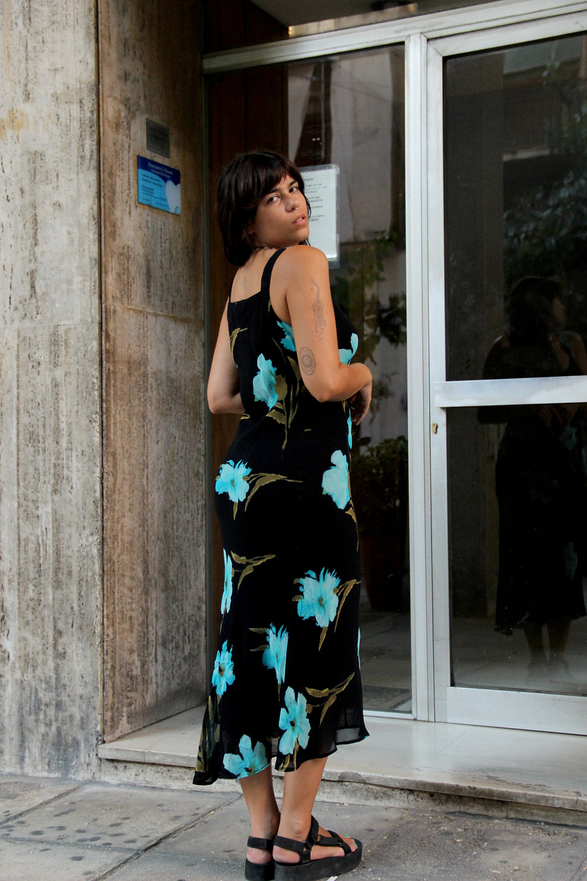 Vintage ELISA LANDRI gorgous floral dress (M/L)