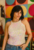 Stunning Y2K  sparkling  crochet sequin top (S/M) (NEW WITH TAGS)