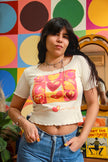 Super cute graphic crop top (M/L)