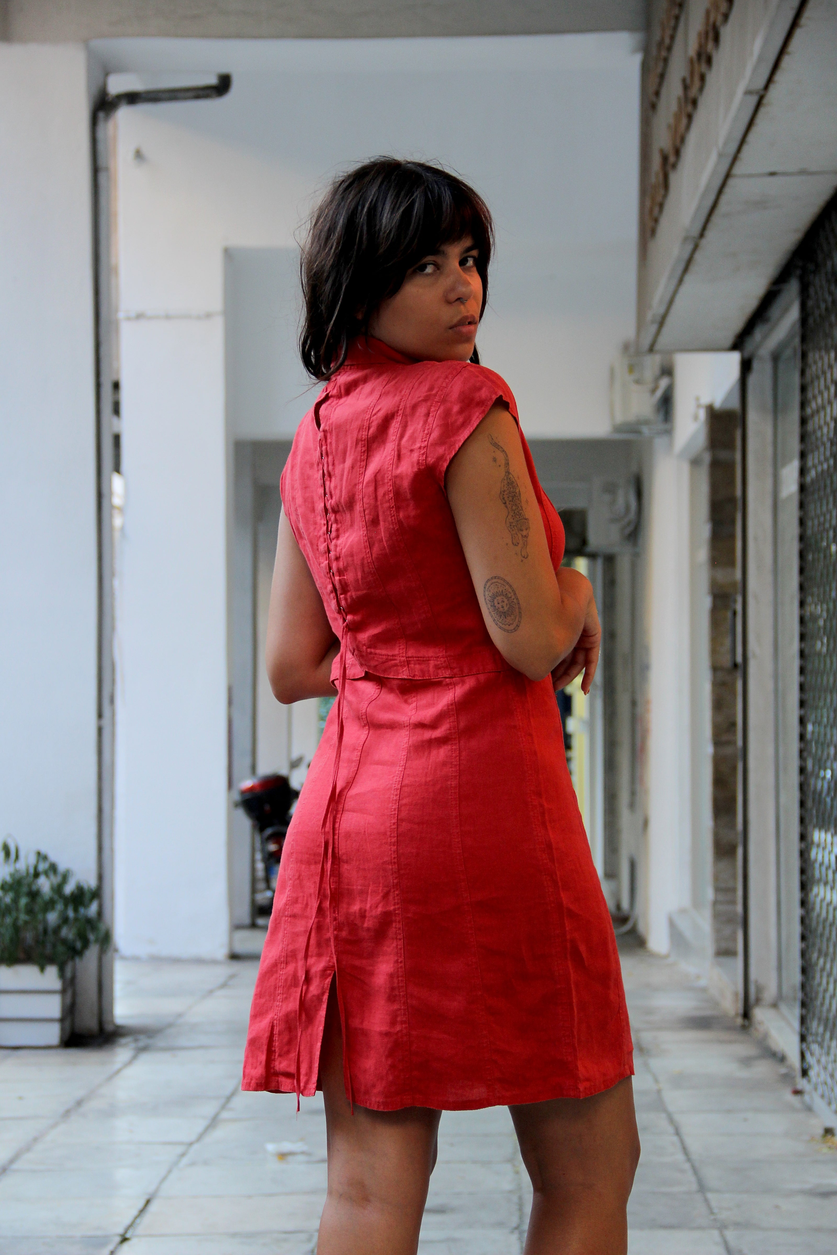 ARMANI JEANS linen dress (M/L)