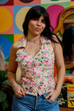 Vintage floral backless top (S/M)