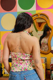Vintage floral backless top (S/M)