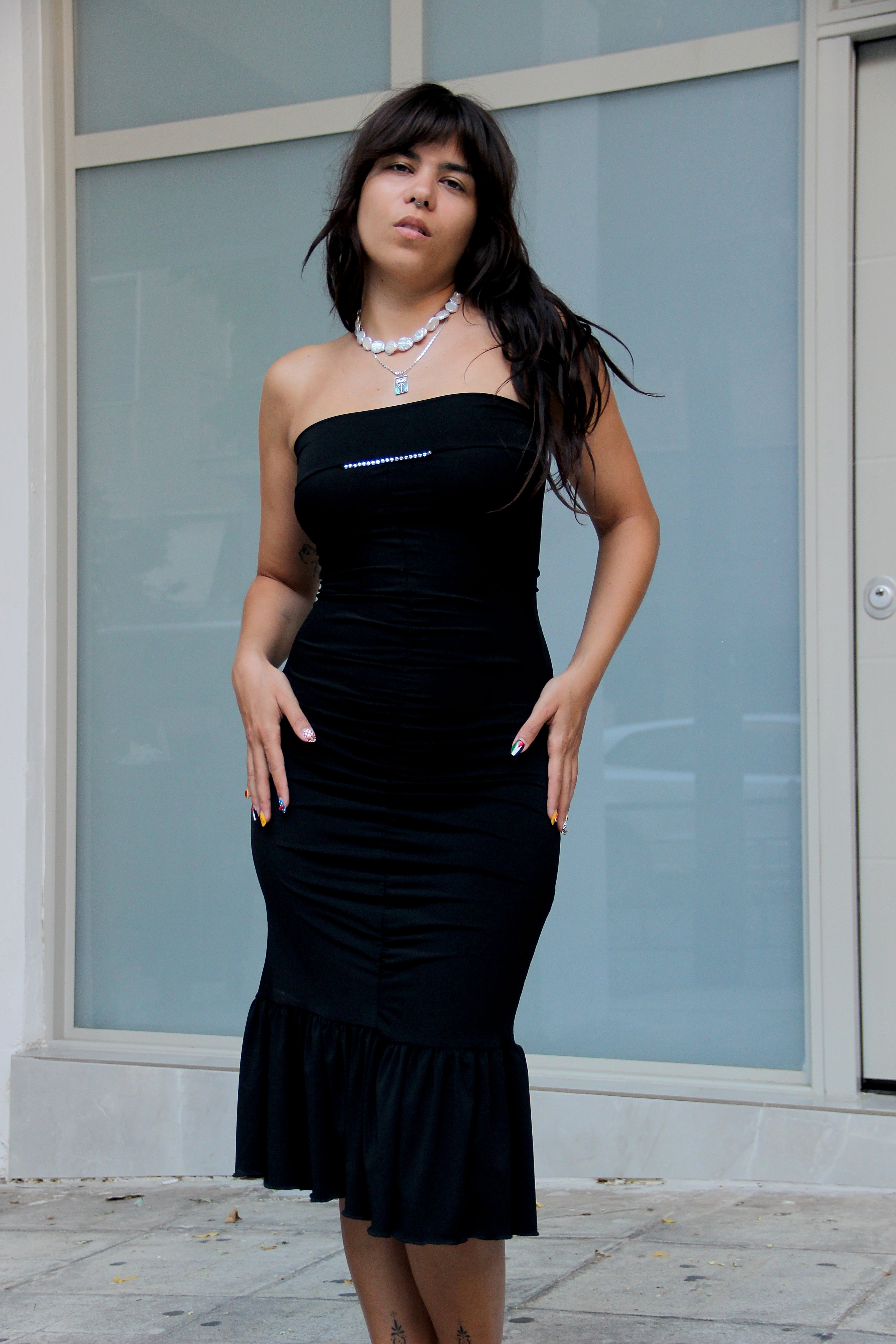 Super hot strapless midi dress (S/M)
