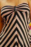 Super cute asymetrical strapless top (L)