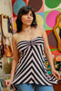 Super cute asymetrical strapless top (L)