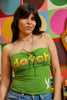 Y2K strapless graphic top (M/L)