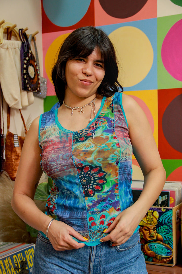 Vintage funky mesh top (M/L)