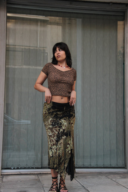 Vintage 90s style asymetrical skirt (M/L)