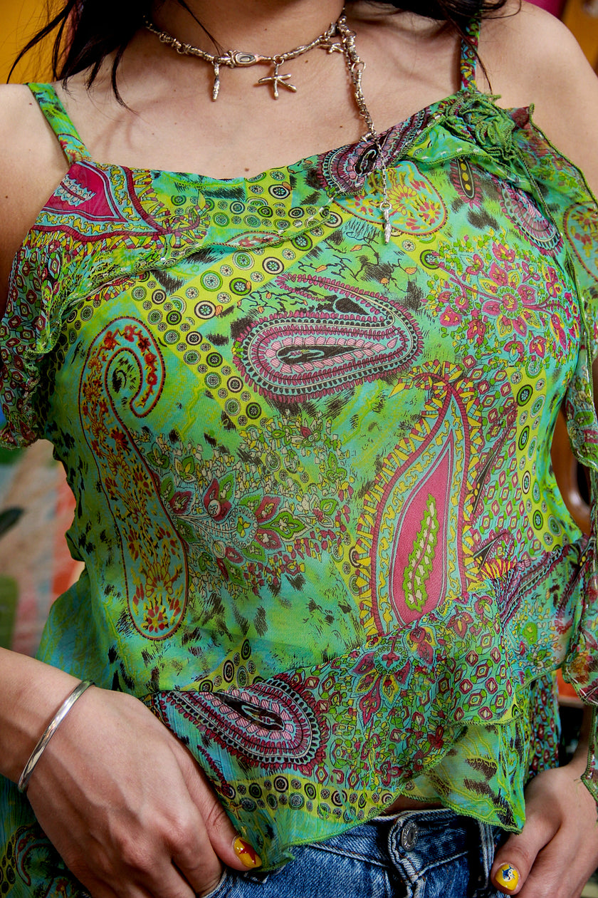 Vintage fairy asymetrical top (S)