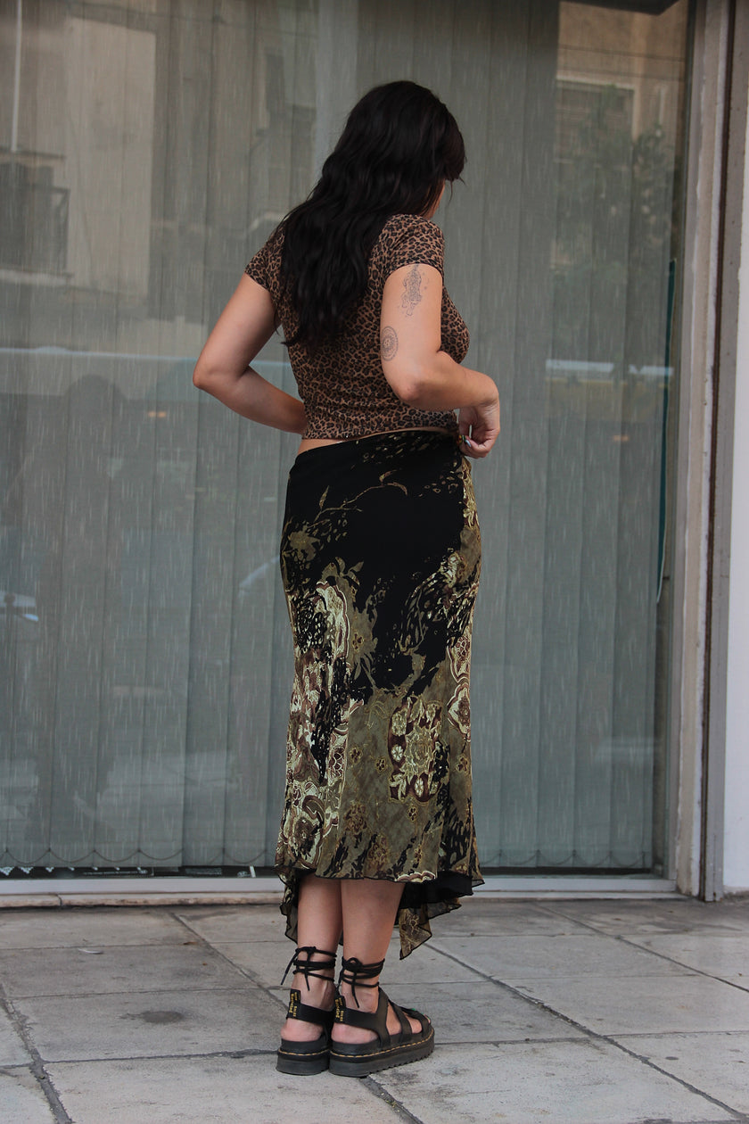 Vintage 90s style asymetrical skirt (M/L)