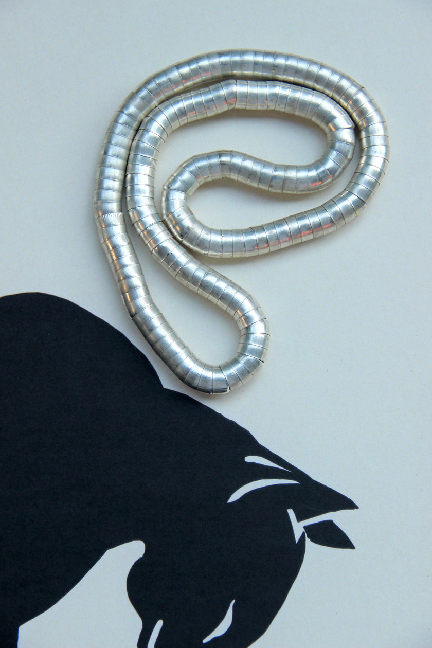 Brass silver necklace