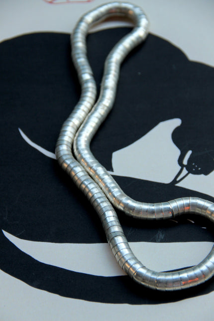 Brass silver necklace