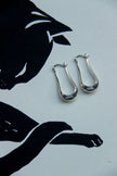 Silver toned brass earrings