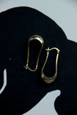 Gold toned brass earrings