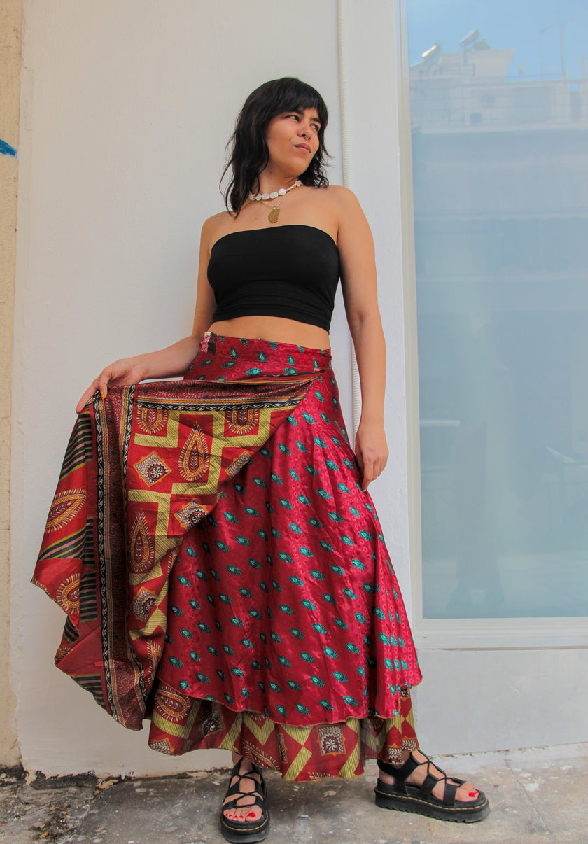 Vintage double face wrap skirt (S/L)