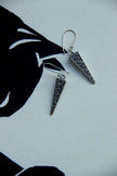 Silver toned brass earrings