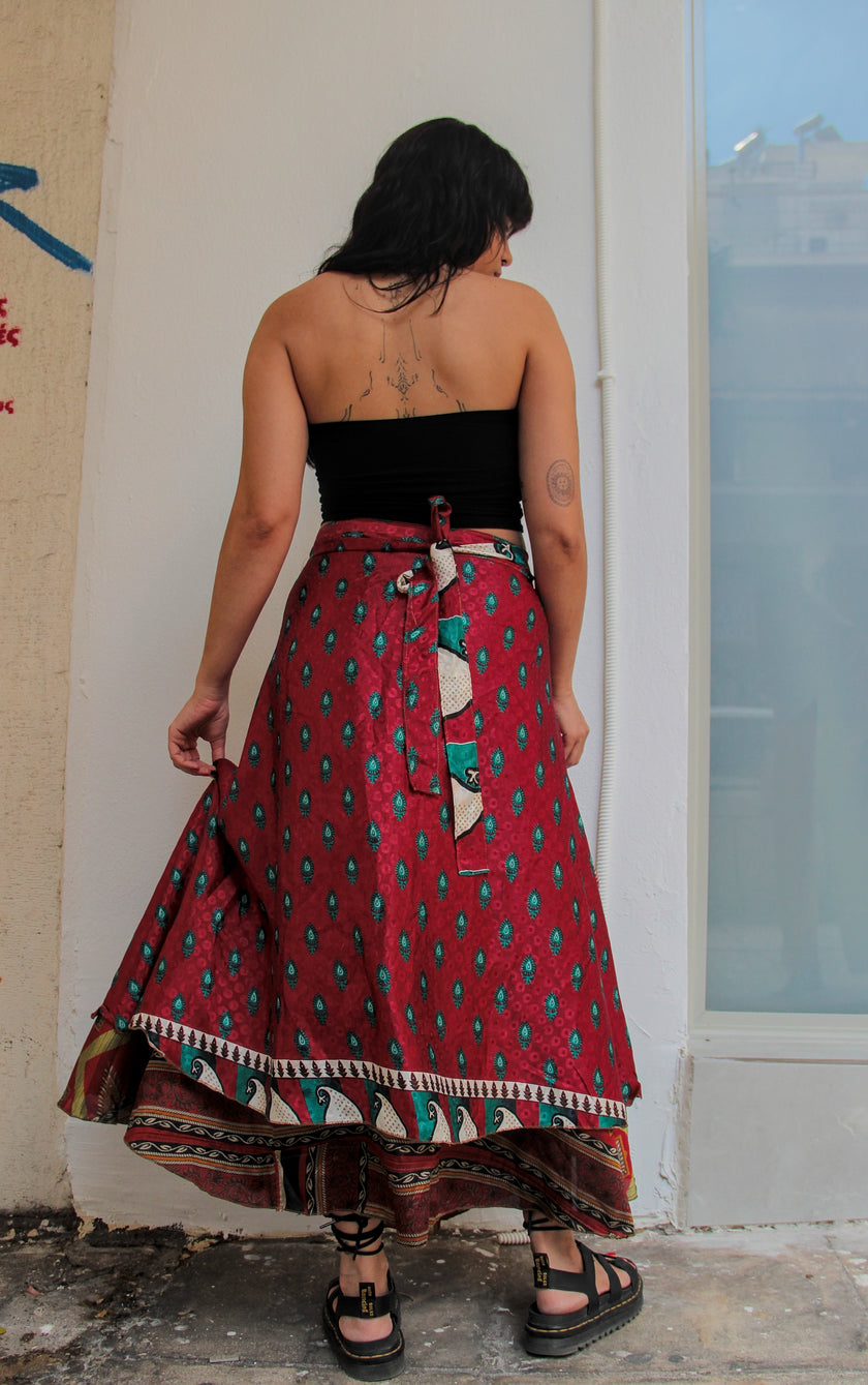 Vintage double face wrap skirt (S/L)