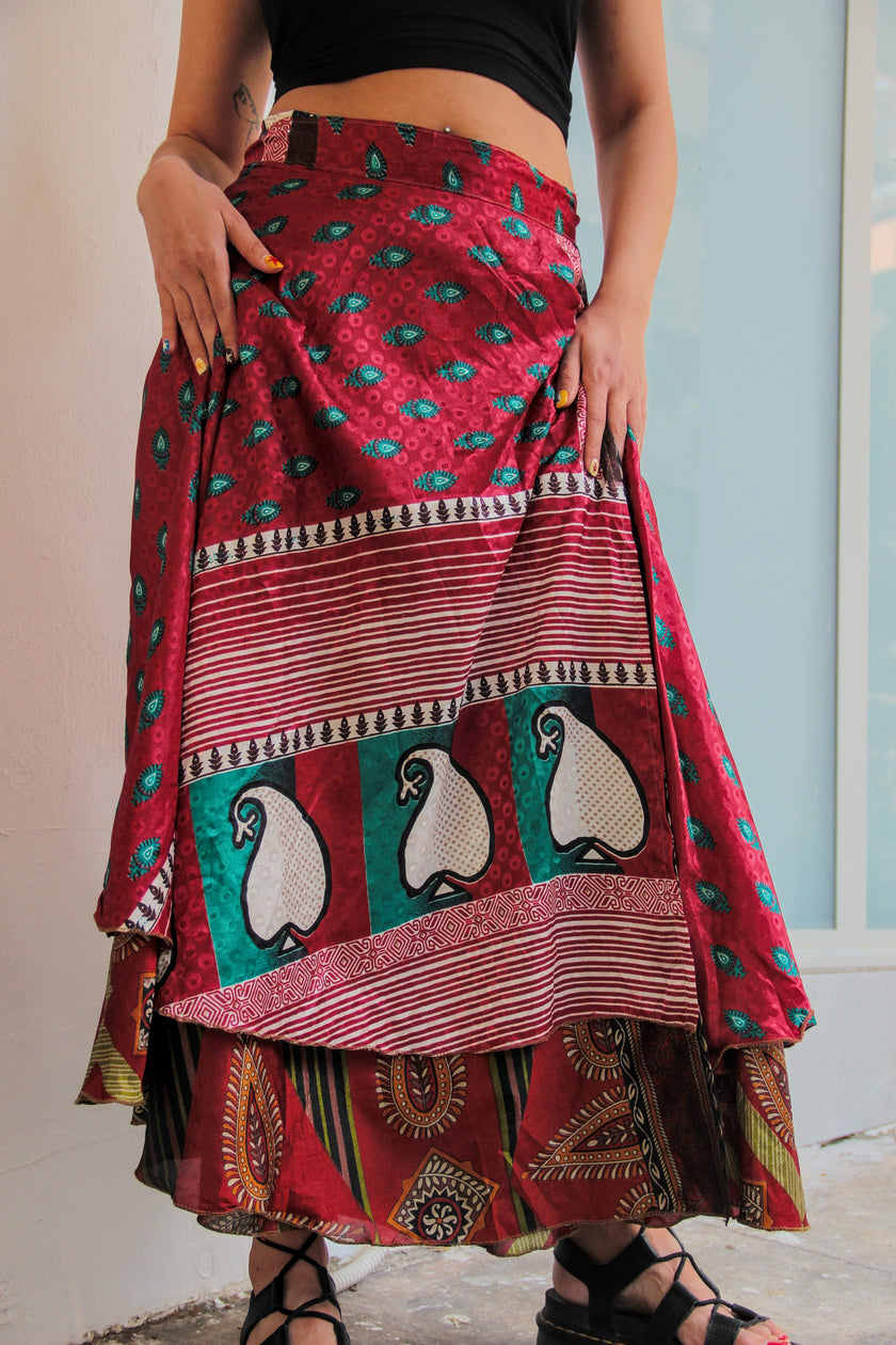 Vintage double face wrap skirt (S/L)