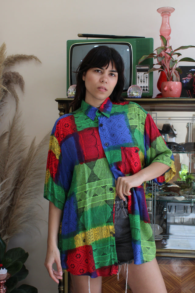 Men’s vintage funky 100% viscose shirt