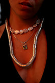 Brass silver necklace