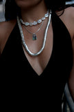 Brass silver necklace