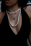 Brass silver necklace