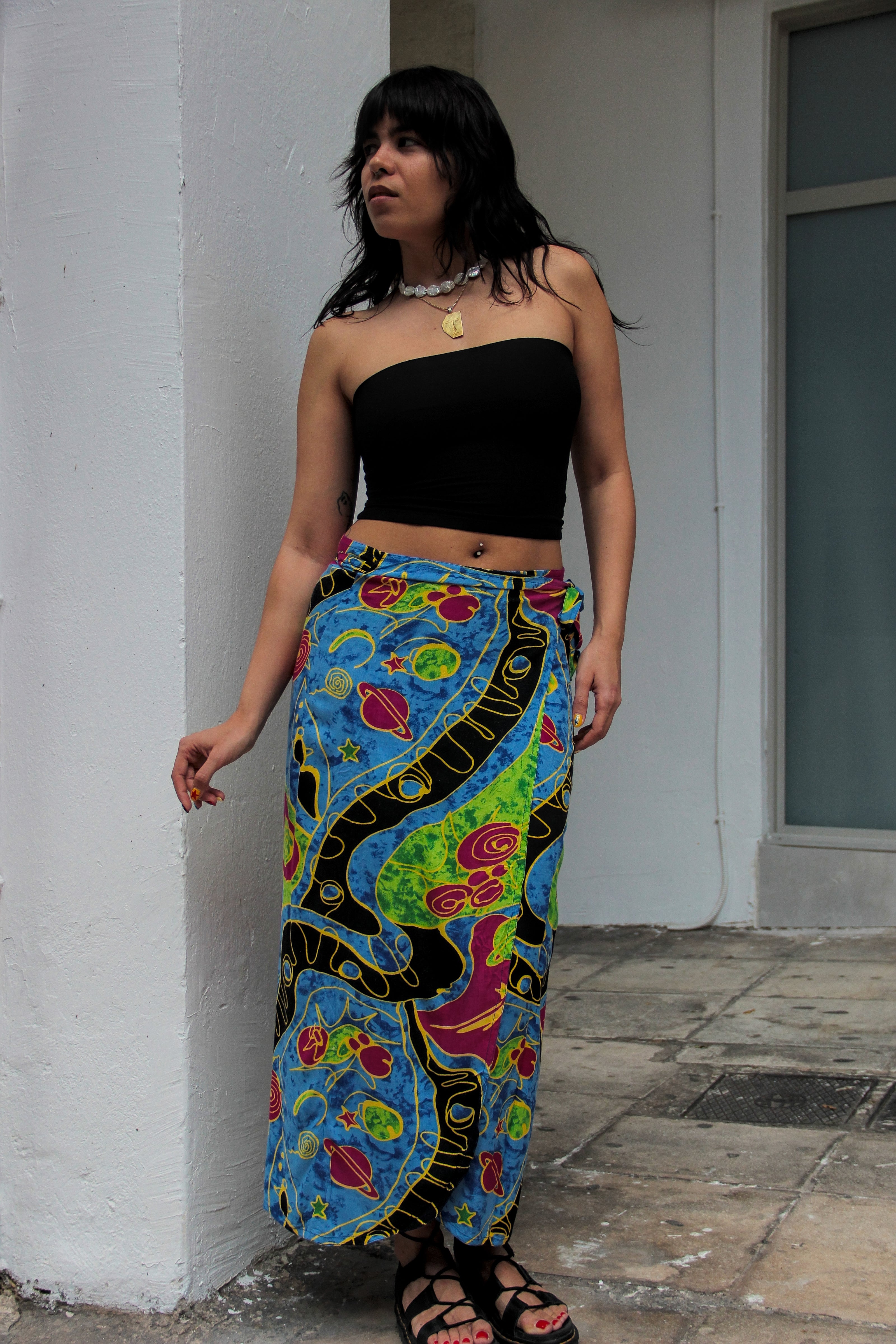 Super funky maxi wrap skirt (S/L)