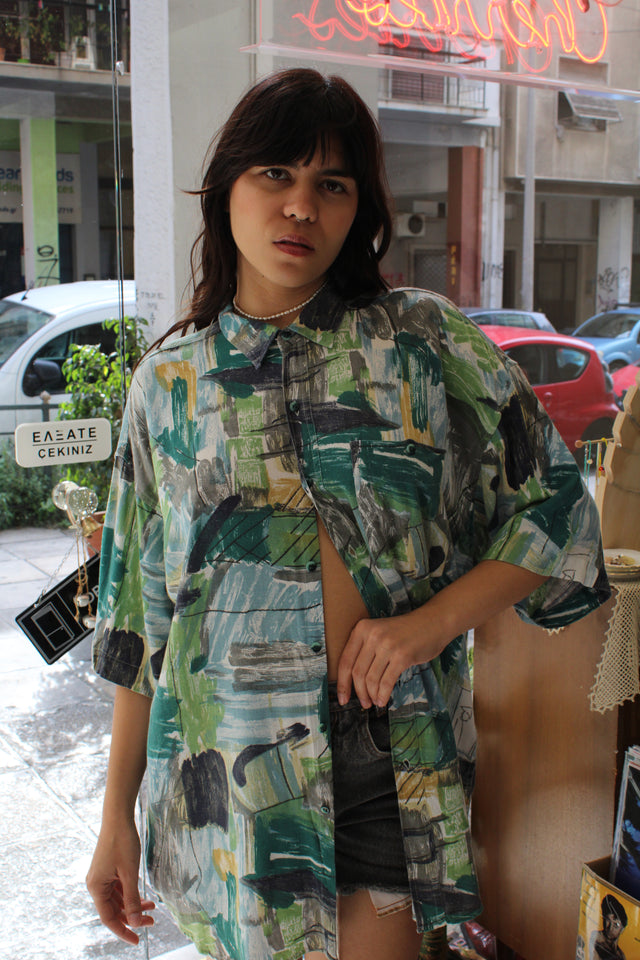 Men’s vintage funky patterned shirt