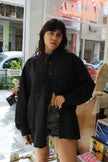 Men’s vintage 100% silk black shirt