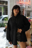 Men’s vintage 100% silk black shirt