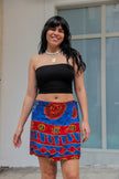Super hot mini funky patterned wrap skirt (S/M)