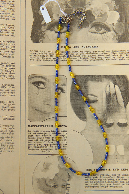 Handmade glass bead necklace