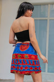 Super hot mini funky patterned wrap skirt (S/M)