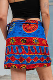 Super hot mini funky patterned wrap skirt (S/M)