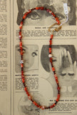 Gorgeous handmade necklace with zircon, imperial jasper, agate fire dragon vein