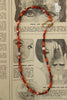 Gorgeous handmade necklace with zircon, imperial jasper, agate fire dragon vein