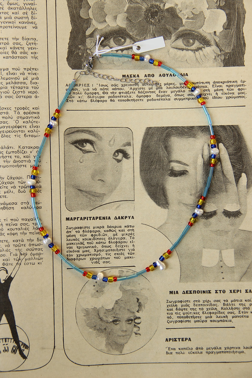 Super cute handmade glass & Pearl chocker
