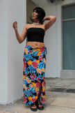 Super cute maxi funky patterned wrap skirt (XS/S)