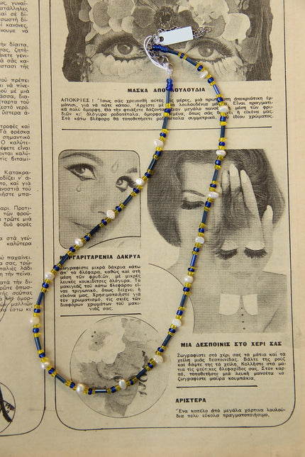 Super cute handmade Glass & Pearl chocker