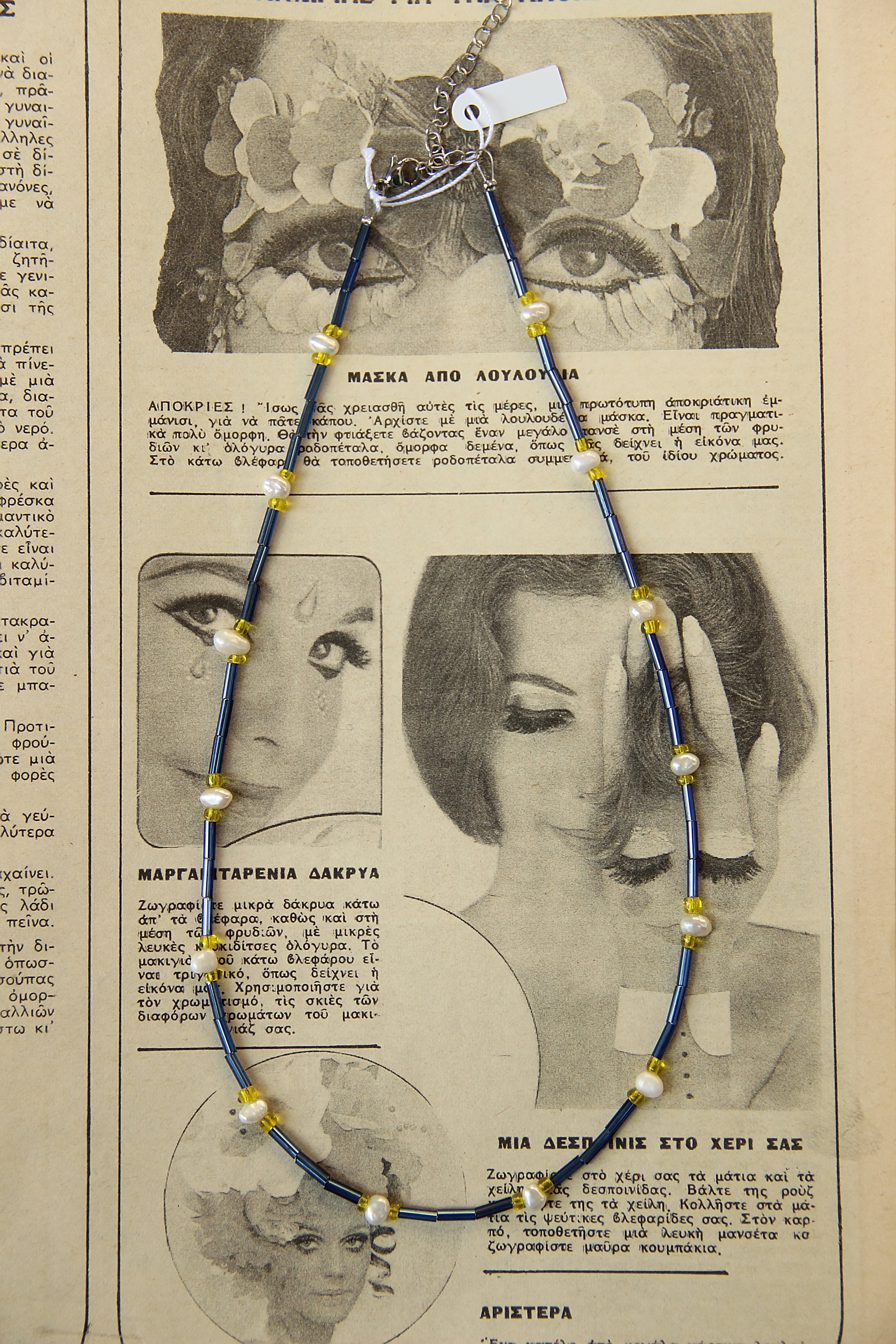 Super cute handmade Glass & Pearl chocker