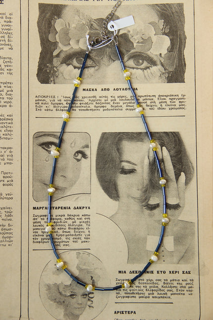 Super cute handmade Glass & Pearl chocker