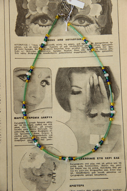 Super cute handmade Glass & Pearl chocher